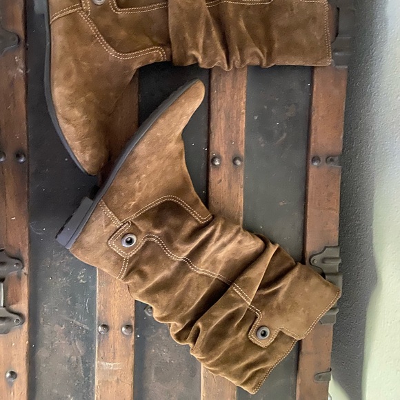 Sofft Vale Mogano Suade tall/ mid slouchy boots in a size 8 NIB vintage ~ - Picture 2 of 9